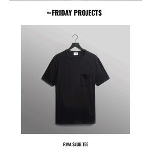 Cuts Clothing Black Riva Slub Tee